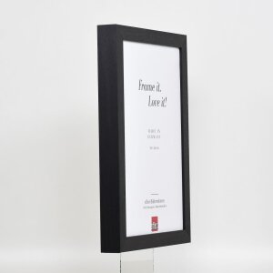 Cornice in legno effetto profilo 55 nero 27x48 cm vetro normale