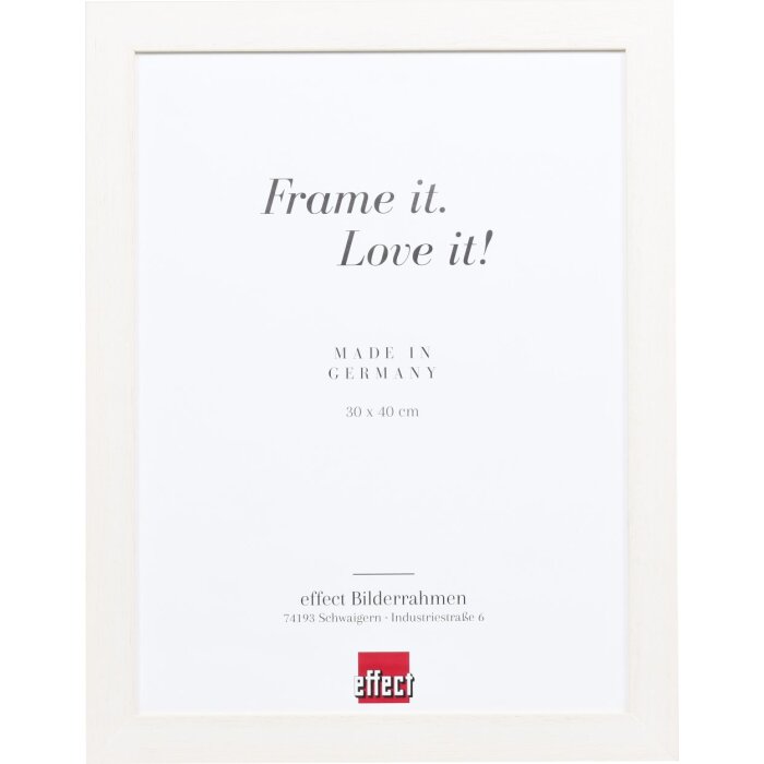 Cornice effetto legno Profilo 55 bianco 42x59,4 cm vetro normale