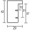 Cornice in legno effetto profilo 55 bianco 59,4x84,1 cm vetro normale