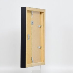 Cornice effetto legno Profile 55 nero 30,5x91,5 cm vetro normale