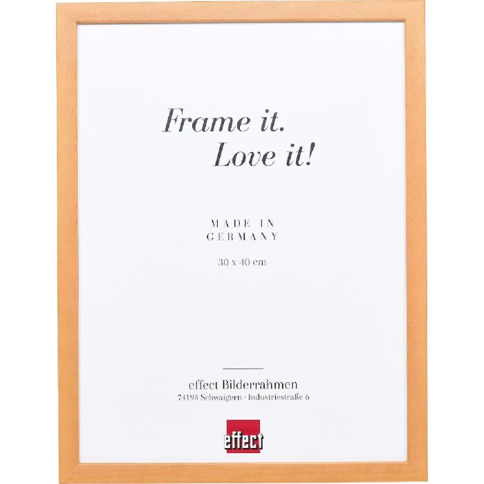 Cornice per foto in legno Effect Profilo 58 Marrone Chiaro 25x70 cm Vetro Trasparente