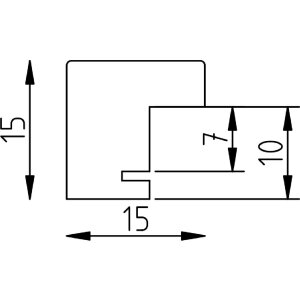 Effect Holzrahmen Profil 70 Eiche 10x15 cm Klarglas