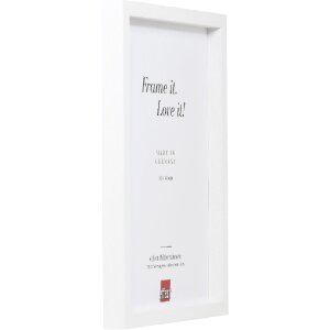 Cornice per foto in legno Profilo 74 Bianco 18x32 cm con vetro trasparente