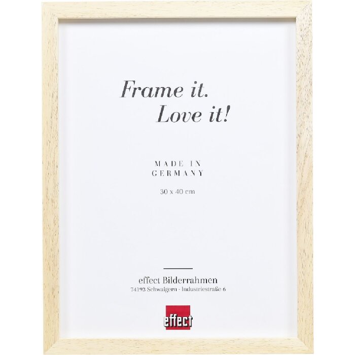 Cornice per foto in legno Effect Profilo 74 natur 18x32 cm con vetro chiaro per montaggio a parete