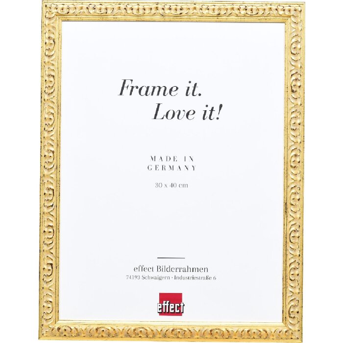 Cornice per foto in legno Effect Profilo 86 Barocco 35x50 cm Oro