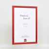 Cornice in legno effetto profilo 89 rosso 30,5x91,5 cm vetro normale