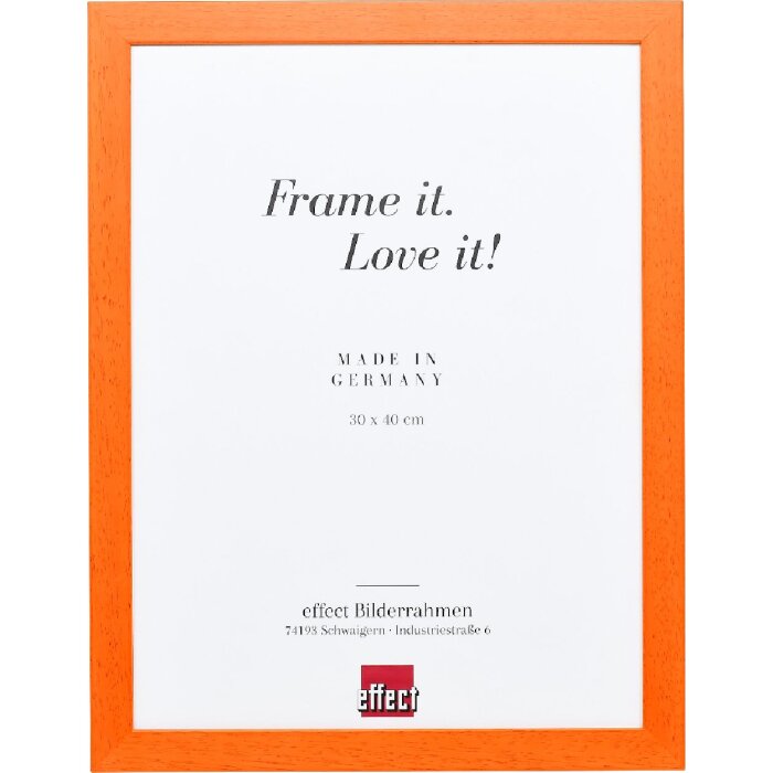Cornice in legno Effect Profilo Top Pro arancione 29,7x42 cm con vetro trasparente