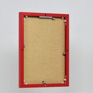 Cornice in alluminio effetto Quadro 20x20 cm vetro rosso antiriflesso