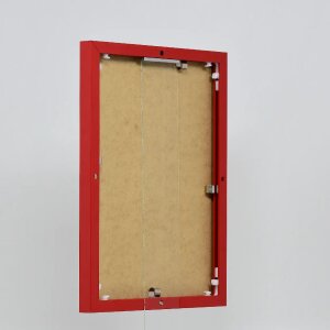 Cornice in alluminio effetto Quadro 20x20 cm vetro rosso antiriflesso
