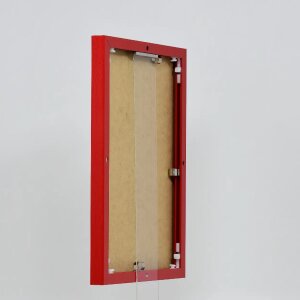 Cornice in alluminio effetto Quadro 20x20 cm vetro rosso antiriflesso