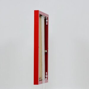 Cornice in alluminio effetto Quadro 20x20 cm vetro rosso antiriflesso