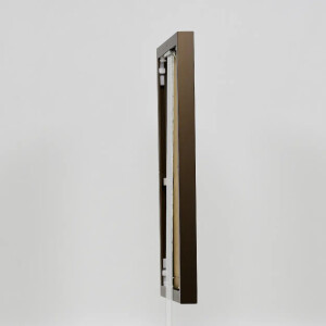 Cornice in alluminio effetto Quadro 20x28 cm bronzo vetro antiriflesso pannello posteriore in MDF