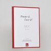 Cornice in alluminio effetto Quadro 21x29,7 cm vetro rosso antiriflesso