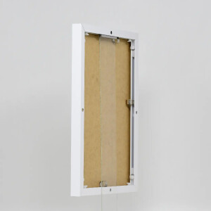 Cornice in alluminio effetto Quadro 25x35 cm vetro bianco antiriflesso pannello posteriore in MDF