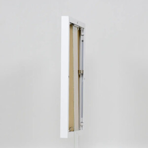 Cornice in alluminio effetto Quadro 25x35 cm vetro bianco antiriflesso pannello posteriore in MDF