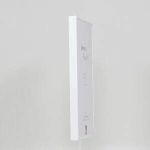 Cornice in alluminio effetto Quadro 25x35 cm vetro bianco antiriflesso pannello posteriore in MDF