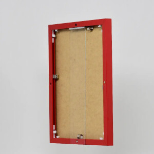 Cornice in alluminio effetto Quadro 25x35 cm vetro rosso antiriflesso pannello posteriore in MDF