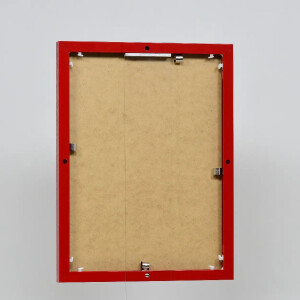 Cornice in alluminio effetto Quadro 25x35 cm vetro rosso antiriflesso pannello posteriore in MDF