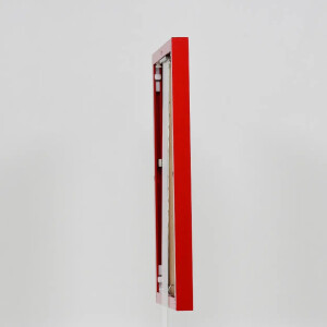 Cornice in alluminio effetto Quadro 25x35 cm vetro rosso antiriflesso pannello posteriore in MDF