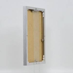 Cornice in alluminio effetto Quadro 25x35 cm argento vetro antiriflesso lucido