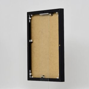 Cornice in alluminio effetto Quadro 25x70 cm nero vetro antiriflesso lucido