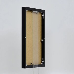 Cornice in alluminio effetto Quadro 25x70 cm nero vetro antiriflesso lucido