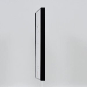 Cornice in alluminio effetto Quadro 25x70 cm nero vetro antiriflesso lucido