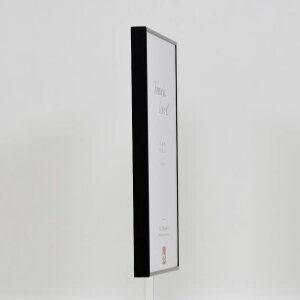 Cornice in alluminio effetto Quadro 25x70 cm nero vetro antiriflesso lucido