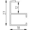 Cornice in alluminio effetto Quadro 27x48 cm argento antico con vetro antiriflesso