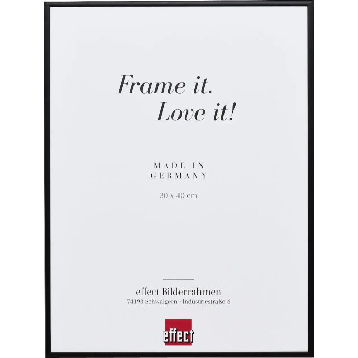 Cornice in alluminio effetto Quadro 29,7x42 cm nero con vetro antiriflesso