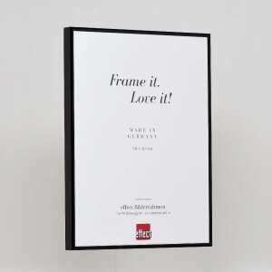 Cornice in alluminio effetto Quadro 29,7x42 cm nero vetro antiriflesso lucido