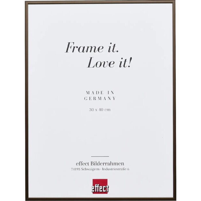 Cornice in alluminio effetto Quadro 61x91,5 cm vetro bronzo antiriflesso