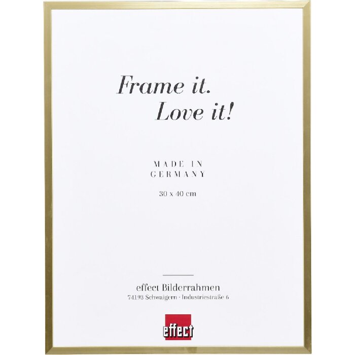 Cornice per foto in alluminio Effect Serie 2 con vetro antiriflesso oro 29,7x42 cm