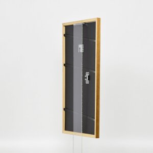 Struttura in legno massiccio effetto profilo 22 marrone-oro 35x50 cm vetro antiriflesso