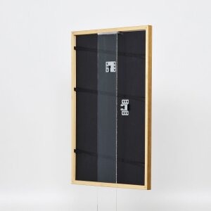 Struttura in legno massiccio effetto profilo 22 marrone-oro 35x50 cm vetro antiriflesso