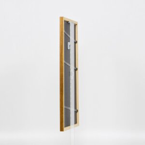 Struttura in legno massiccio effetto profilo 22 marrone-oro 35x50 cm vetro antiriflesso