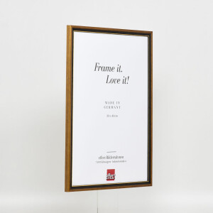 Struttura in legno massiccio effetto profilo 22 marrone-oro 35x50 cm vetro antiriflesso
