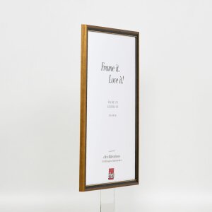 Struttura in legno massiccio effetto profilo 22 marrone-oro 35x50 cm vetro antiriflesso