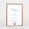 Telaio effetto legno profilo 23 rosso 25x50 cm vetro antiriflesso