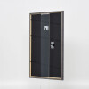 Effetto cornice in legno massiccio profilo 25 noce marrone 23x70 cm vetro antiriflesso