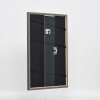 Effetto cornice in legno massiccio profilo 25 noce marrone 23x70 cm vetro antiriflesso