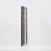 Effetto cornice in legno massiccio profilo 25 noce marrone 23x70 cm vetro antiriflesso