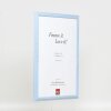 Telaio effetto legno profilo 32 blu 18x27 cm vetro antiriflesso