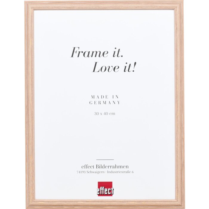 Telaio effetto legno profilo 32 marrone chiaro 20x20 cm vetro antiriflesso