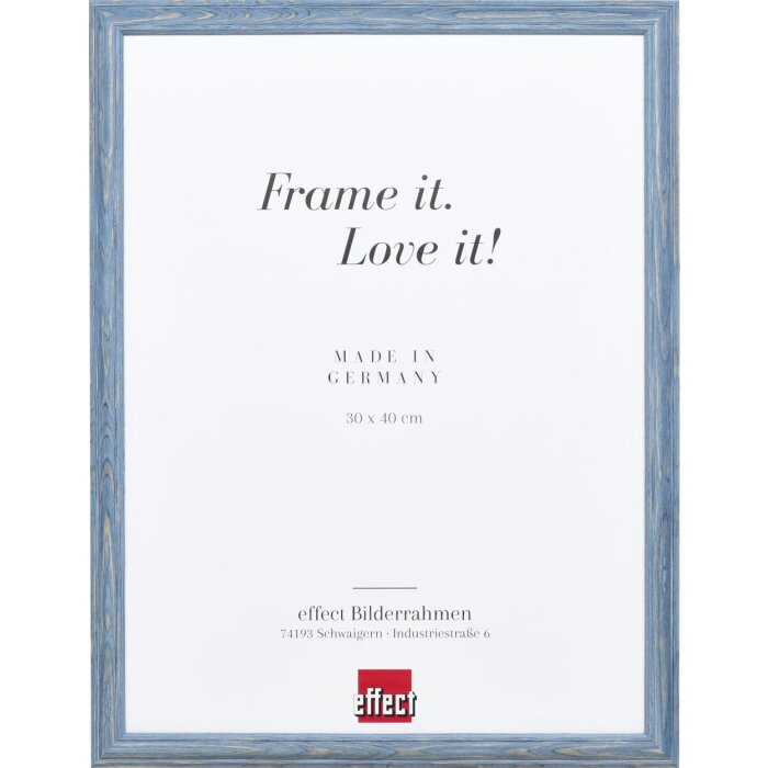 Telaio in legno effetto profilo 32 grigio-blu 20x20 cm vetro antiriflesso