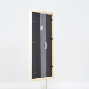Telaio effetto legno profilo 32 bianco 23x70 cm vetro antiriflesso