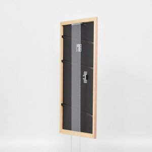 Telaio effetto legno profilo 32 marrone chiaro 25x60 cm vetro antiriflesso