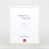 Telaio effetto legno profilo 32 bianco 28x35 cm vetro antiriflesso
