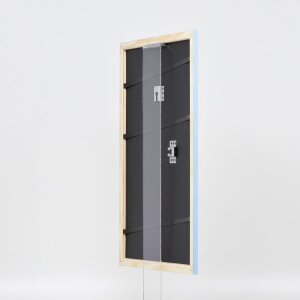 Telaio effetto legno profilo 32 blu 28x35 cm vetro antiriflesso