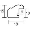 Telaio effetto legno profilo 32 marrone chiaro 40x60 cm vetro antiriflesso
